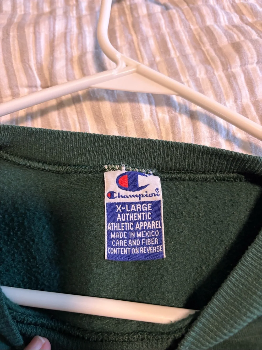 Champion Men's Dark Green Crewneck Sweatshirt